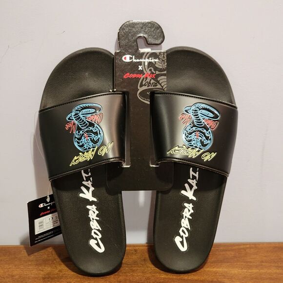 Champion x Cobra Kai No Mercy Slides Sandals Men’s 13 CPS10583M NEW main image 4